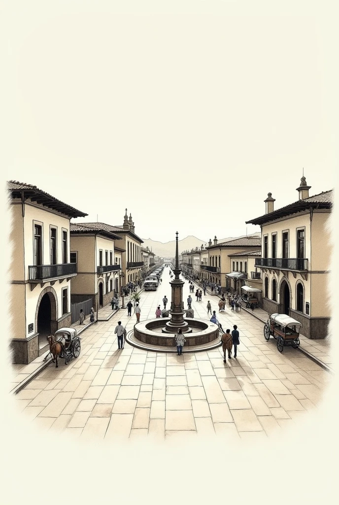 He gave me an image of a sketch-type drawing of the square in Santo Antônio, Rio Bananal, ES.