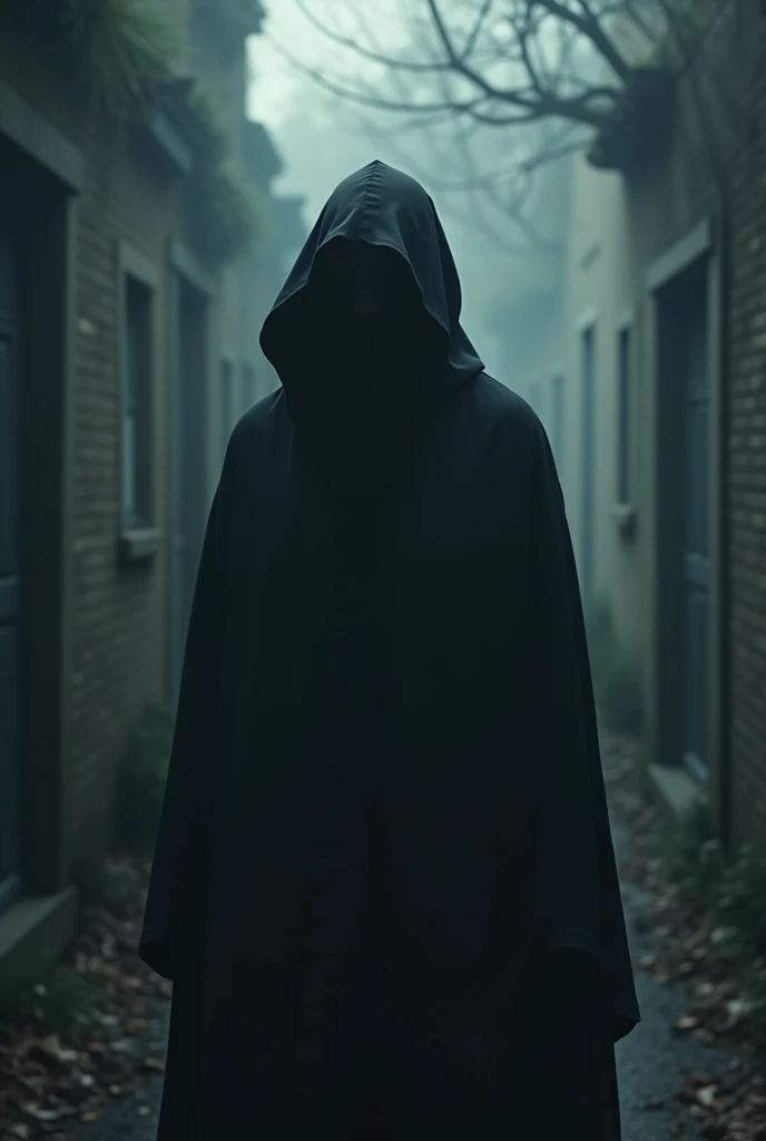 With a covered face