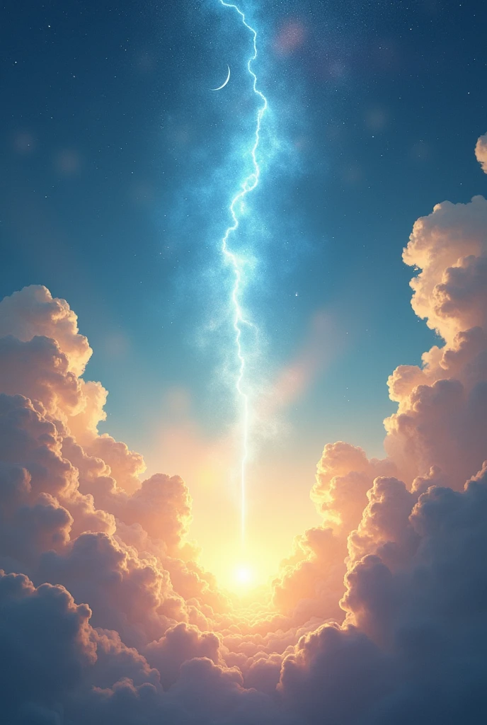 create an image of an illuminated sky