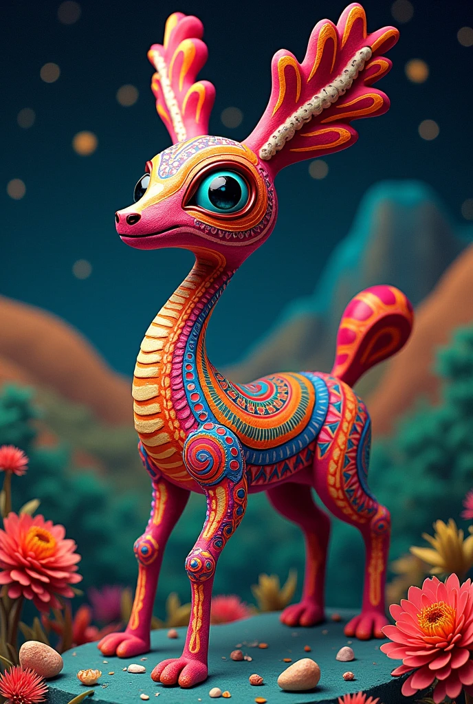 Create an alebrije, It is from Mexican culture