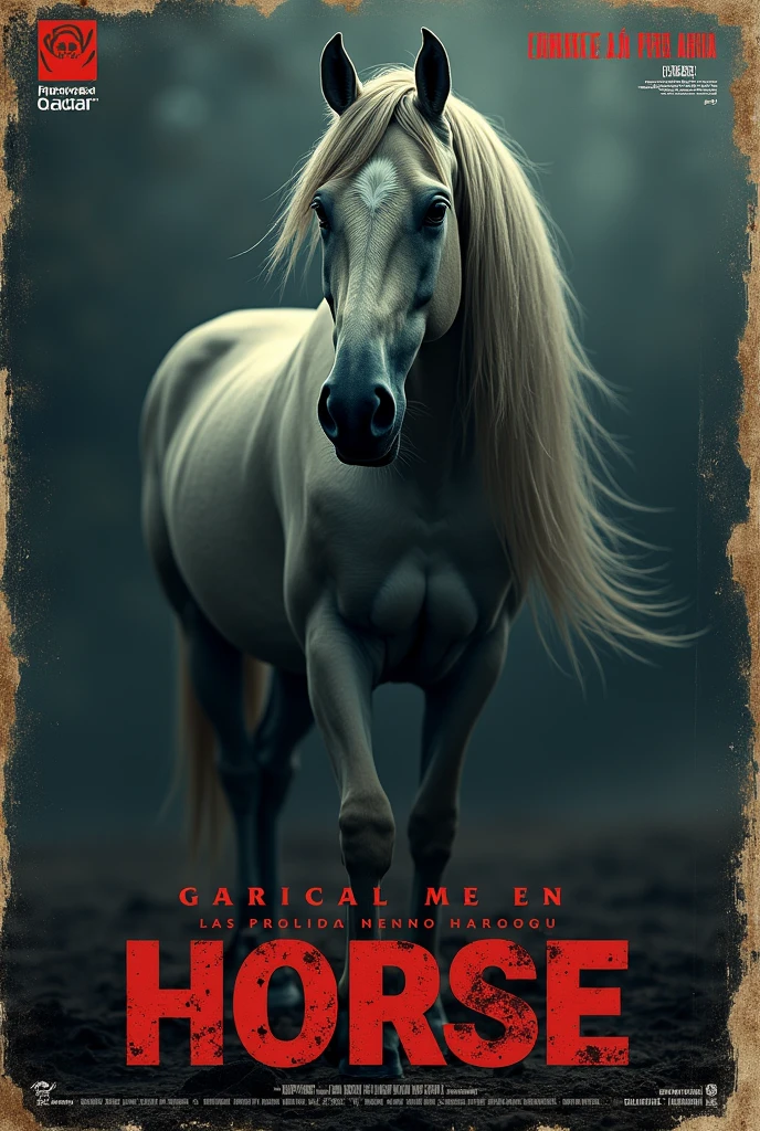 Poster for the theater company Pecado Capital based on a play about horse abuse 