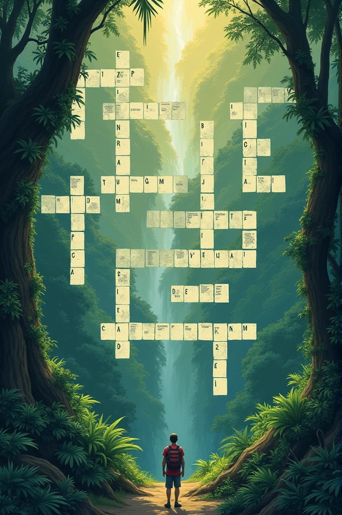 Do a crossword puzzle of the following novel called La Loca de Gandoka. Number 1. Name of the male protagonist. number 2. Costa Rican couple where much of the story takes place. Number 3. Emblematic animal in the novel Endangered. Number 4. Illegal action that threatens the vertical ecosystem. Number 5. Type of ecosystem that has been affected in the novel. Number 6. Resource that is illegally extracted in Gandoka. NUMBER 7. Government that allows the exploitation of the place. Number 8. Word that describes the fight for the environment. From that point on, create a picture of a crossword puzzle image