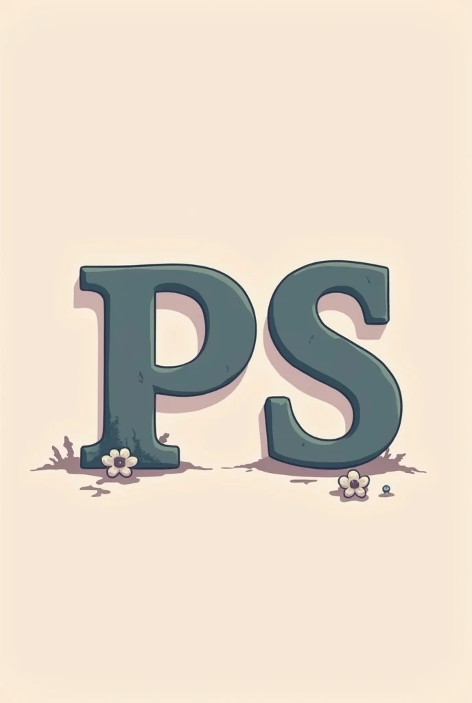 create logo/photo for Instagram photo with the acronym (PS) with anime theme, not being 3d, being just another banner with letters without personality, just the letters without large details without LED