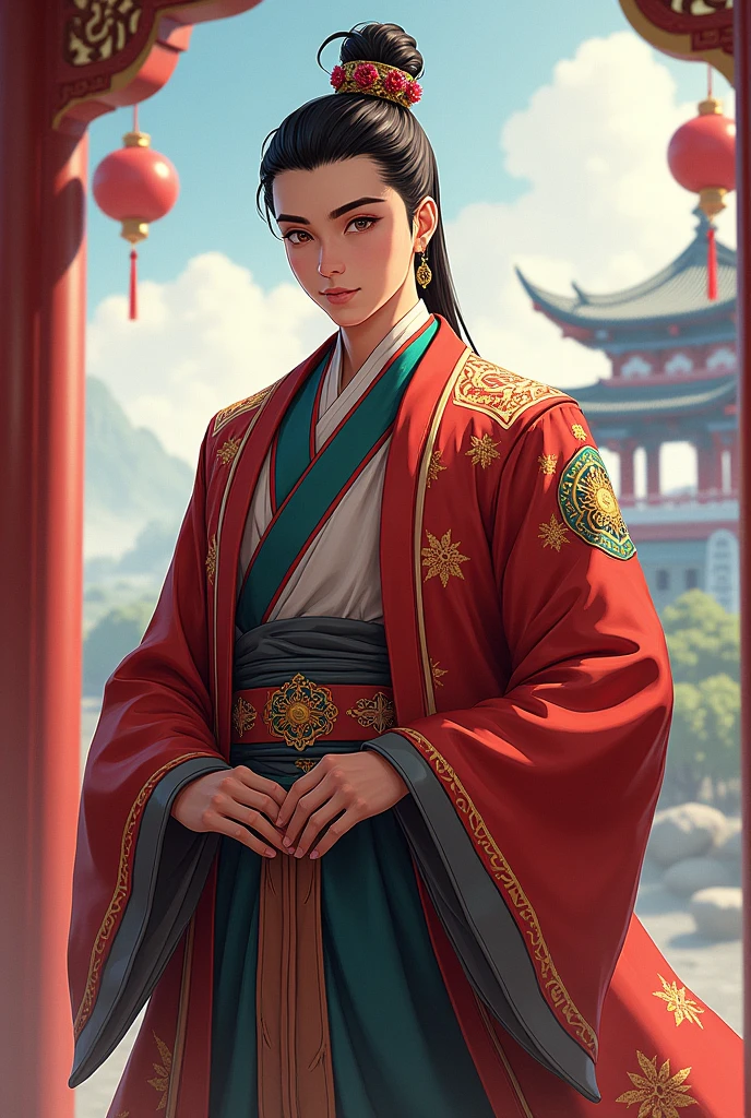 Player Yuri Alberto in Chinese clothes
