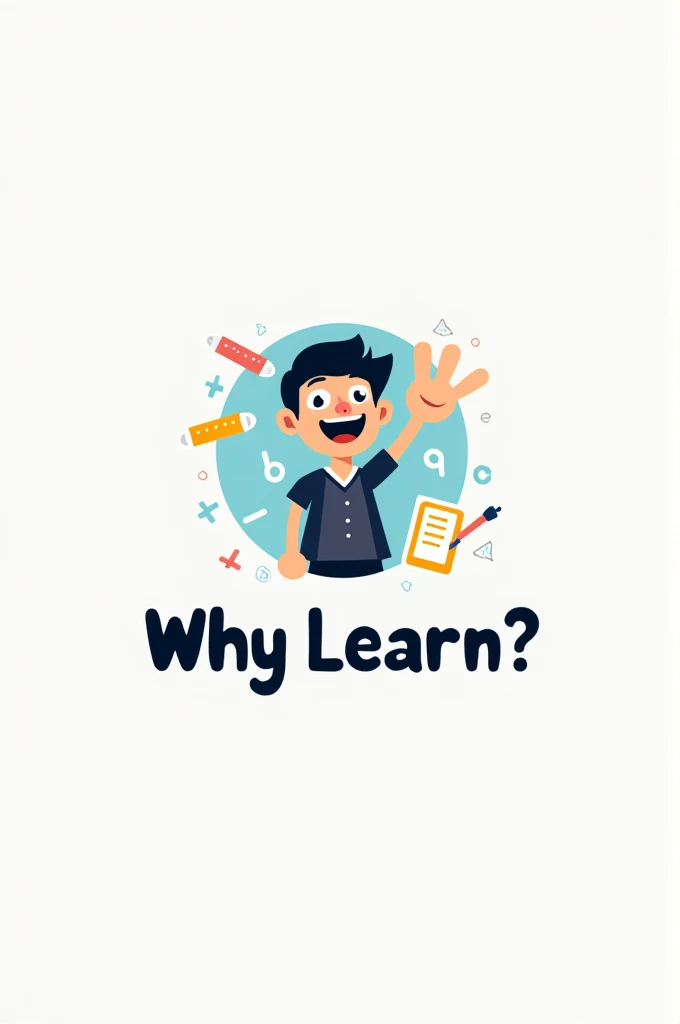 A logo for a math youtube channel with the name (why learn?)