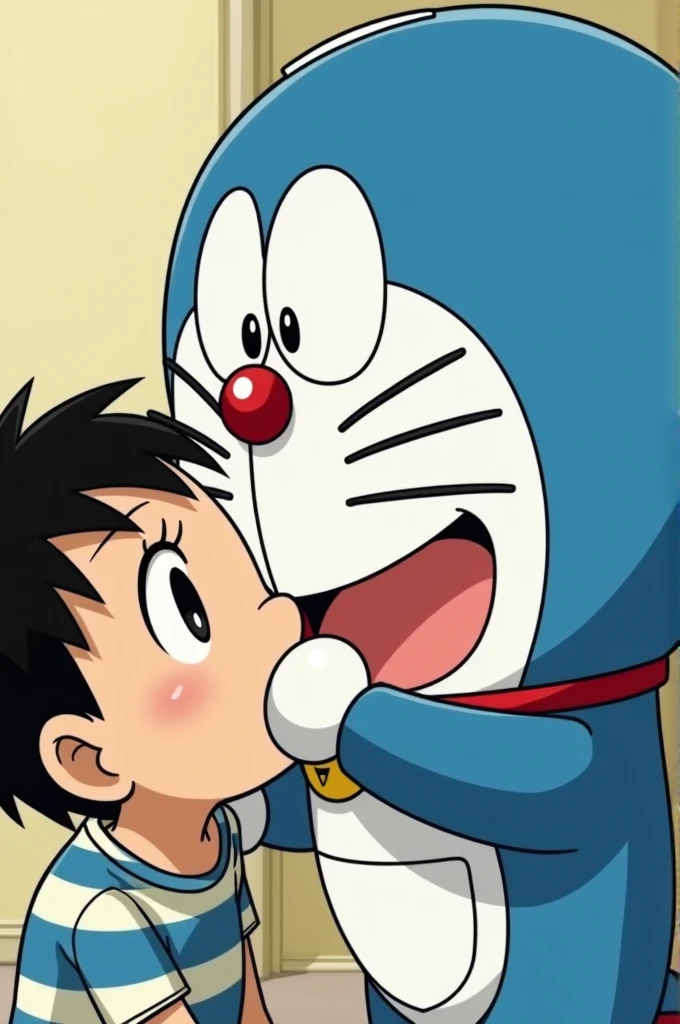 Shizuka Minamoto, (doraemon) sucking a boy's penis