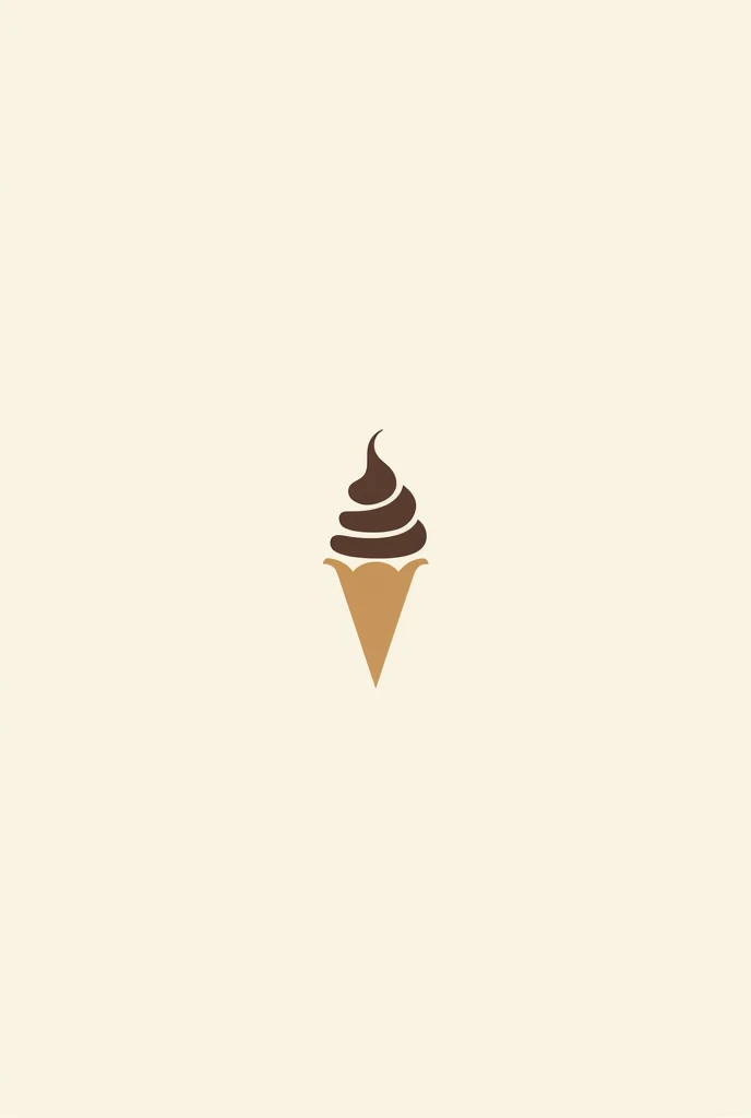 ice cream shop logo, clean, chic, with icon