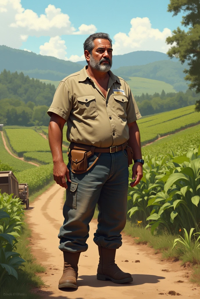 Create a visual buyer persona for Carlos Ramirez with the following information:
Name: Carlos Ramirez Age: 40 years Location: Farm on the outskirts of Pijao, Colombia Marital Status: Married Children: Two children Occupation: Owner of a farm Income: Media (approximately $25,000 - $40,000 annually)
Context and Experience:
Carlos is the owner of a farm on the outskirts of Pijao, where he grows various agricultural products.
He sells his products in the square of Pijao, which is an important part of your business activity.
Motivations:
Cost: Looking for an economical workhorse to reduce costs and improve efficiency in managing your farm?.
utility: You need a sturdy, reliable horse that can help transport produce and supplies on and off the farm..
Sustainability: He prefers a horse that can contribute to the sustainability of his farm., since the use of animals for transport is a traditional and economical practice in their area.
challenges:
Limited Budget: Although he has an average income, You need to carefully manage your budget to acquire a horse that is economical yet functional..
Maintenance and Care: You are concerned about finding a horse that is cheap but in good health, and requires less expenses in care and maintenance.
Frustrations:
Quality vs.. Price: Have you had trouble finding pack horses that are affordable and at the same time of good quality?, Durable and in good condition.
Availability: Are you having difficulty finding pack horses in your area that meet your specific requirements and at an affordable price?.
Representative Quote: "I am looking for an affordable and reliable packhorse to help me with farm work and transporting my produce to the market in Pijao.."
Design Instructions:
Visualize Carlos Ramirez: It shows a 40-year-old man, dressed in typical agricultural work clothes of the region.
around: Includes a farm with agricultural crops and a market