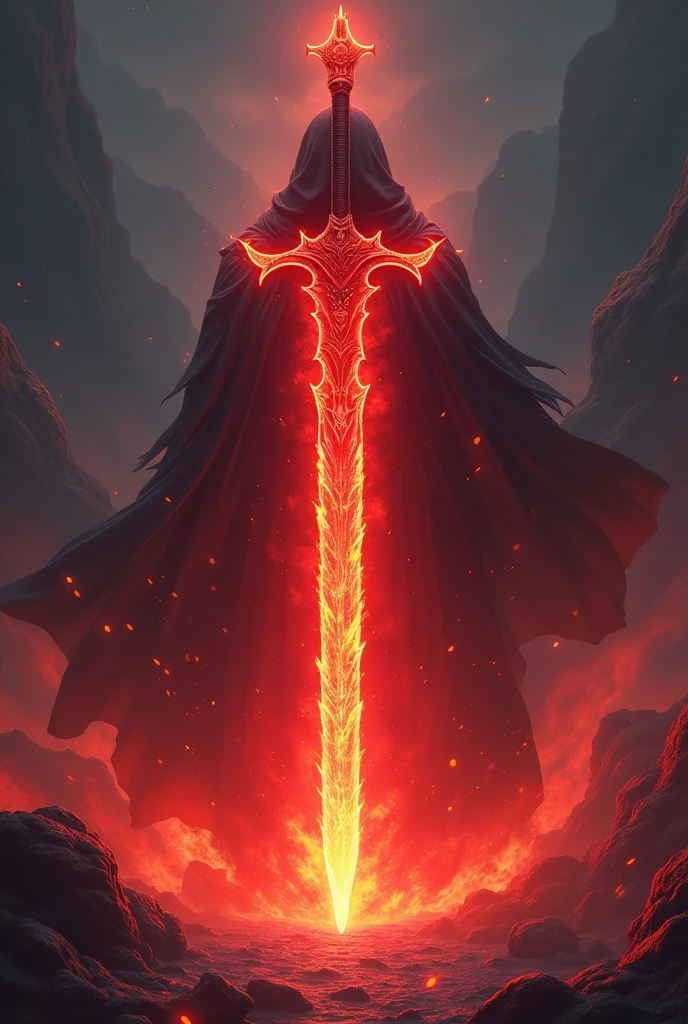 Red sword like fire full of details best quality best effects best shadows best lighting 8k anime style