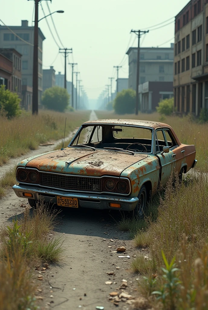 A broken car