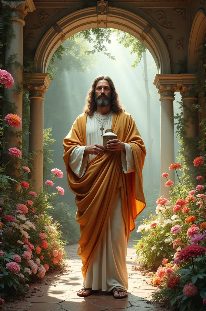 Jesus with salt in the house of flowers (Troy Horse)
