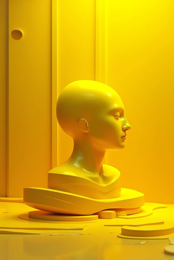 Create an image that can stimulate the mental process with yellow


