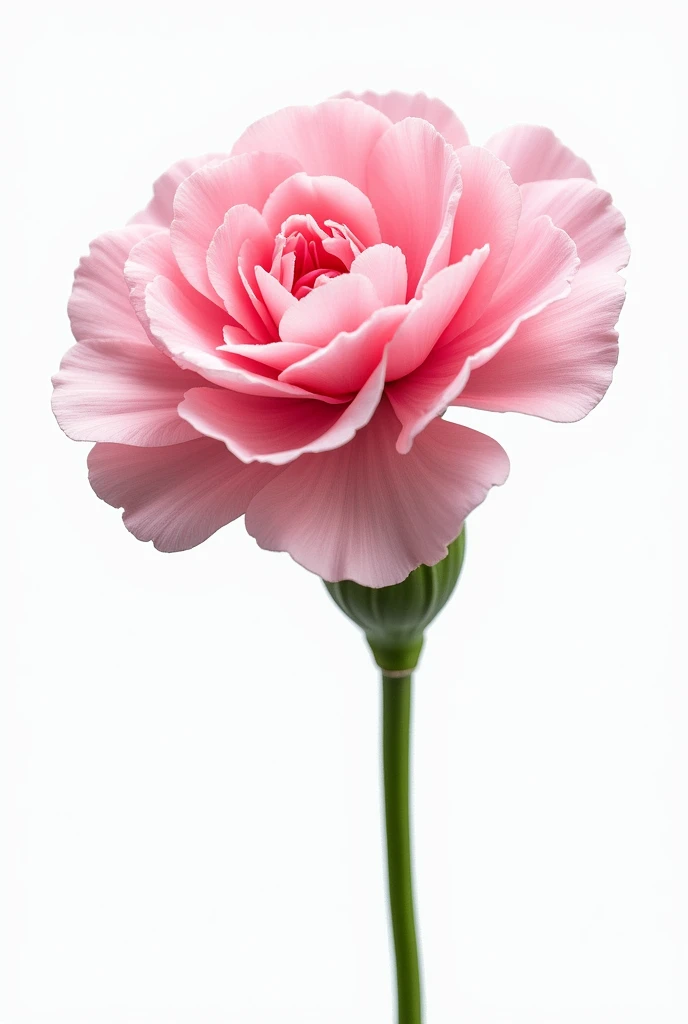 realistic stemless pink carnation image with png background