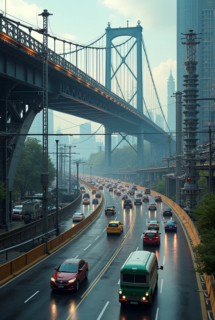 [machinery/traffic/Bridge]
          |
          in
[Piezoelectric Sensor] ---> [Coninersor de Energía] ---> [energy storage]
                                                        |
                                                        in
                                          [Power Distribution]