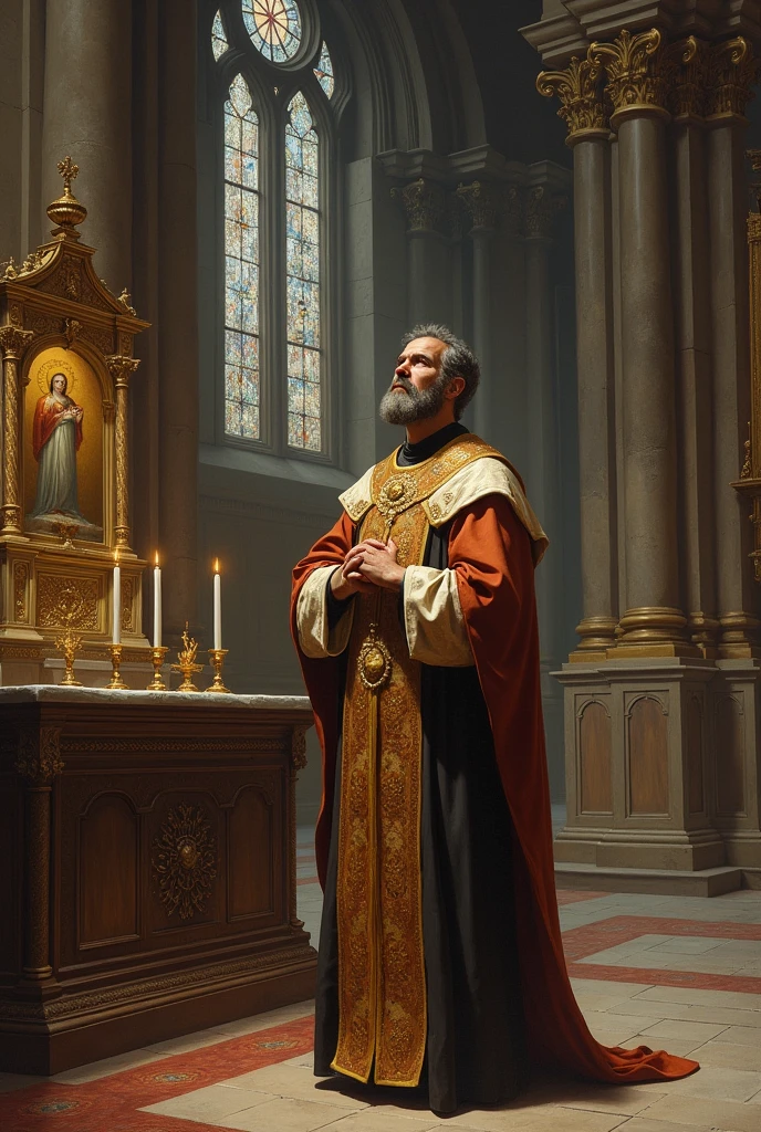 Saint Ignatius of Antioch in a church 