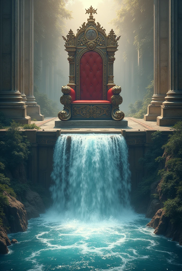 A river flowing from the throne
