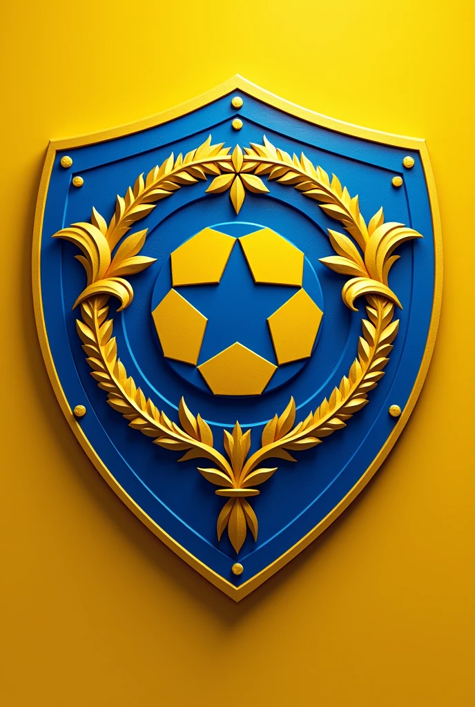 A soccer shield called CF Guapalupeños with a circular shape in blue and yellow details