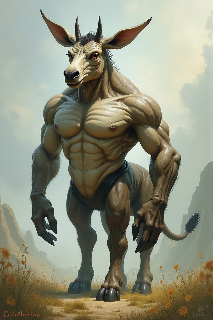 A being with the chest of a mule
