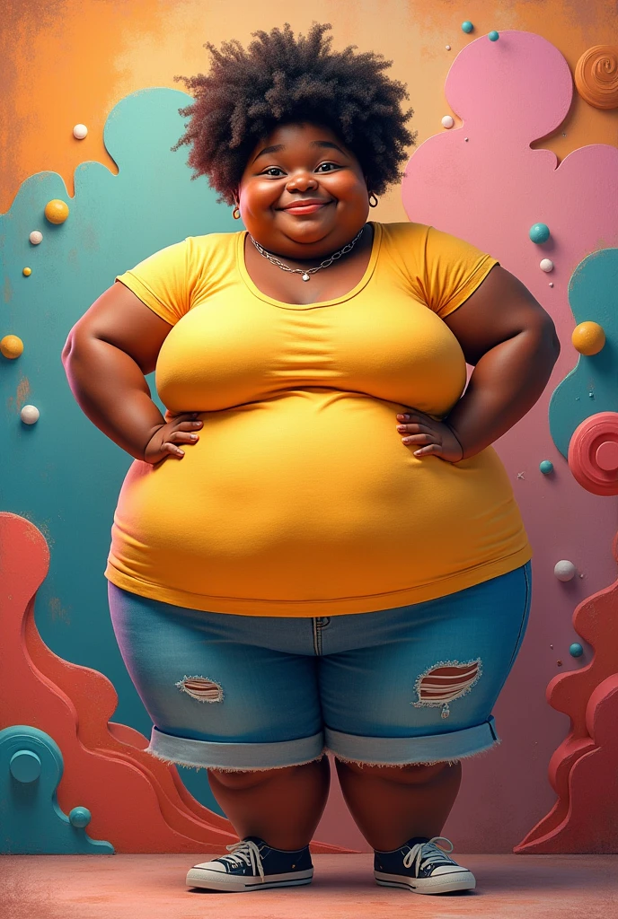 You can make a picture of an overweight person