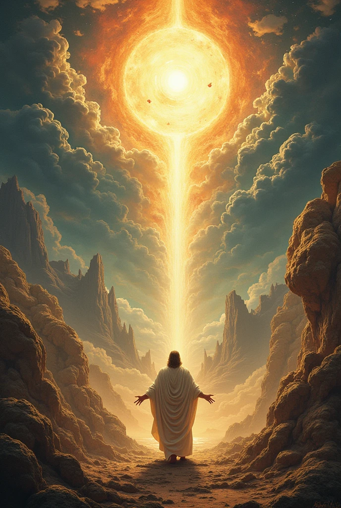 Drawing of what God did in the six days