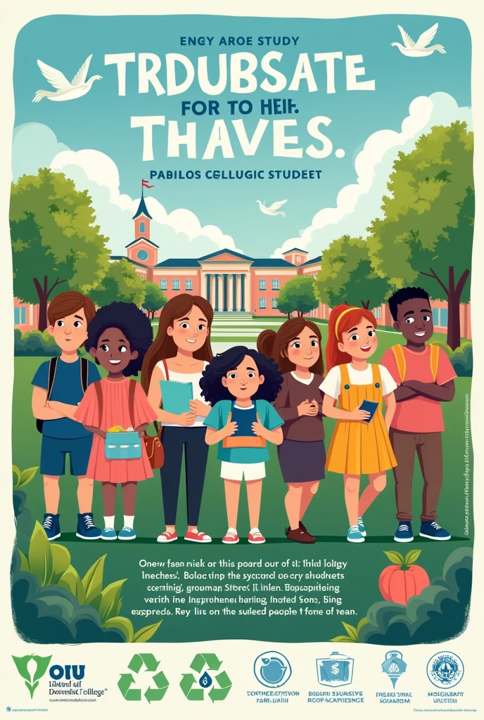 Create a poster encouraging students at Adventist College to consciously separate WASTE 