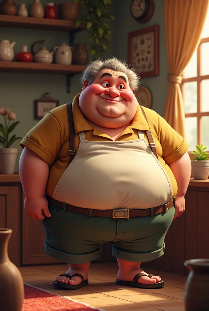 You can make a picture of an overweight man