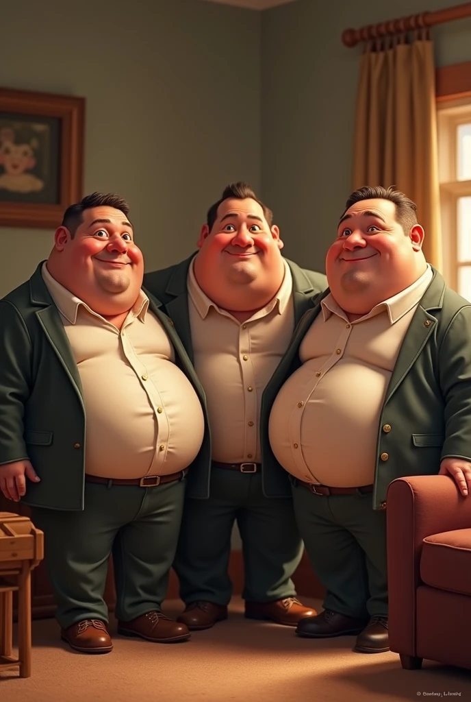 You can make a picture of a 3 overweight man