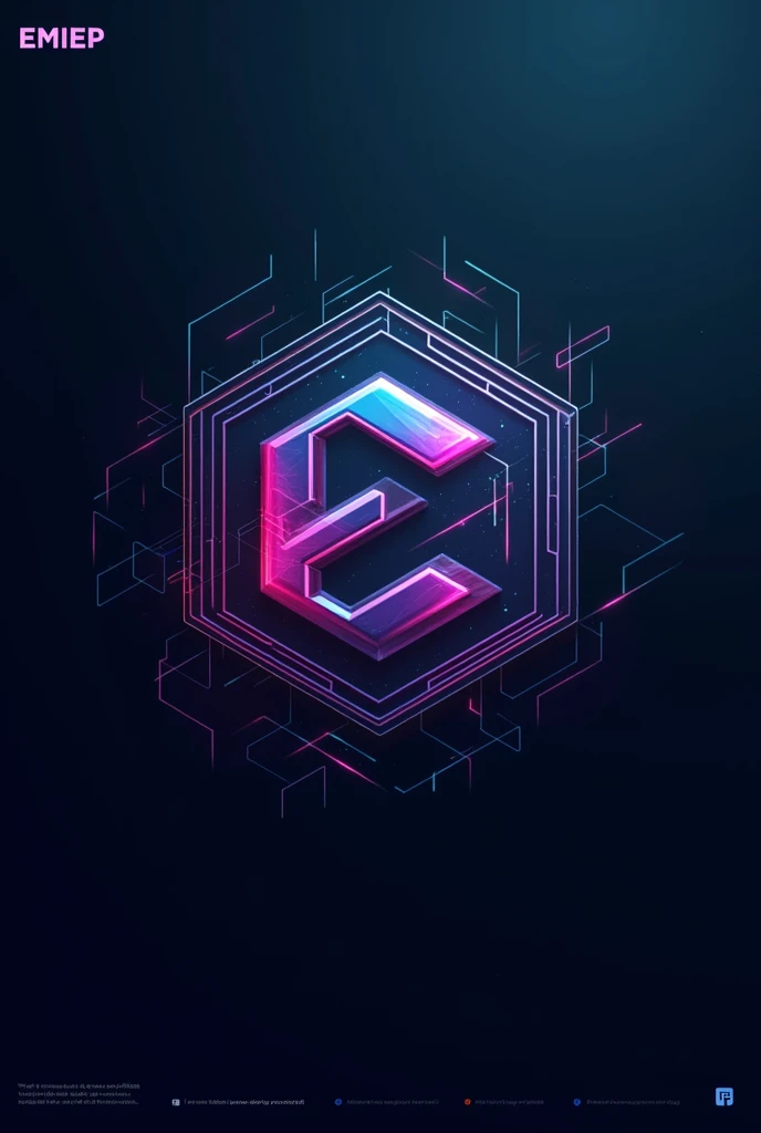 emiep logo with technological background