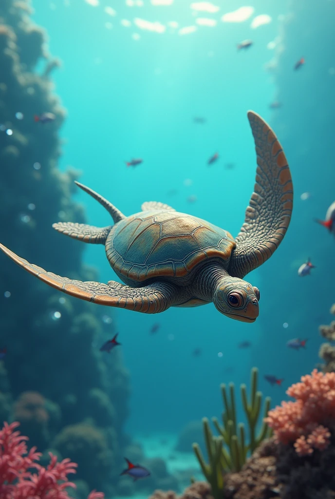 Creates a hybrid of a sea turtle and a stingray