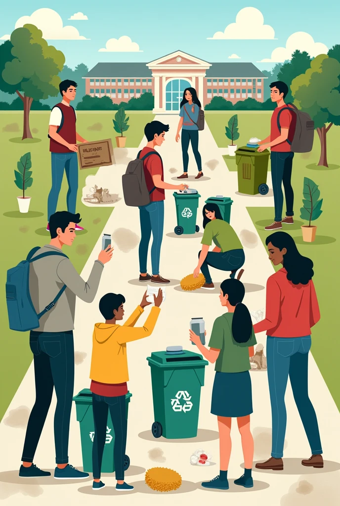Create a poster encouraging students at Adventist College to consciously separate WASTE, only with figures!