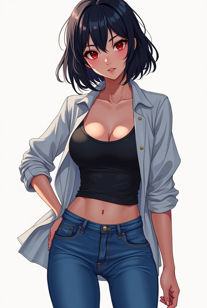 monochrome, girl, in underwear, navel, thighs, disheveled clothing, embarrassed, medium breasts