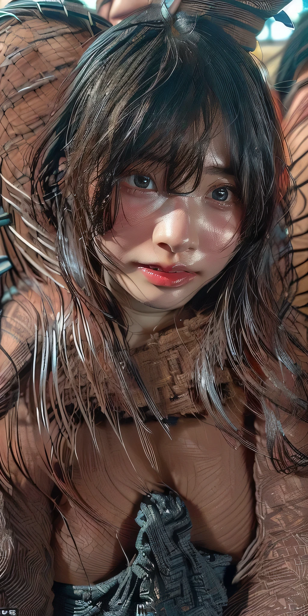 (best quality,4k,8k,highres,masterpiece:1.2),ultra-detailed,(realistic,photorealistic,photo-realistic:1.37),beautiful detailed eyes,beautiful detailed lips,extremely detailed eyes and face,longeyelashes,1girl,Woman body set big breasts,Supergirl costume dress,illustration,feminine,hourglass figure,muscular,confident posture,heroic pose,floating in mid-air,strong,graceful,caped,fierce expression,glowing eyes,flying in front of a vibrant city skyline,vivid colors,dynamic lighting,strong highlights and shadows,professional