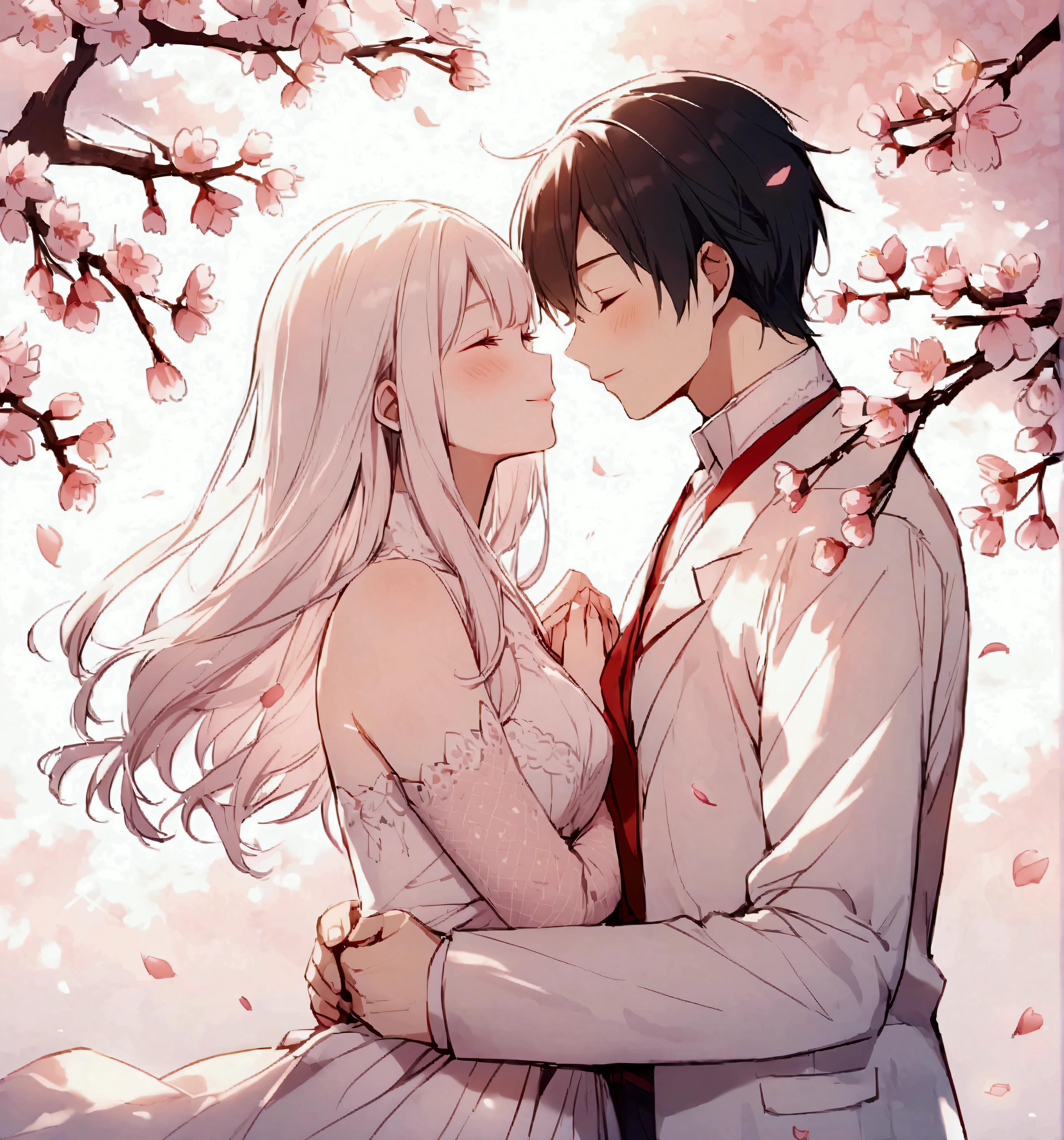 Make a couple, cherry blossom