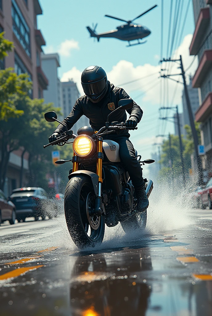 BANDIT ON AN MT-15 MOTORCYCLE, brazil, Leak, police helicopter, Leak. Leak. Leak. Leak. Leak. Leak. Leak. Leak. Leak, drawning, layer, playset.layer estilo jog. layer. styled. playset. gta.