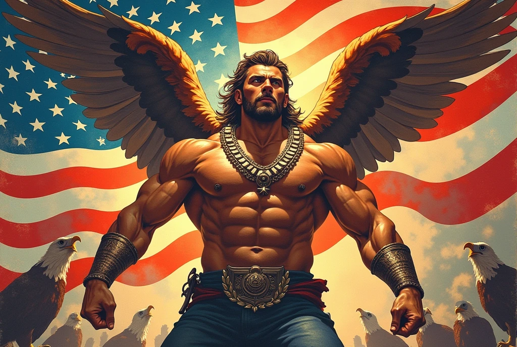 Ixionidas American propaganda poster,