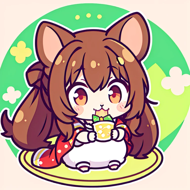 Cute hamster eating
