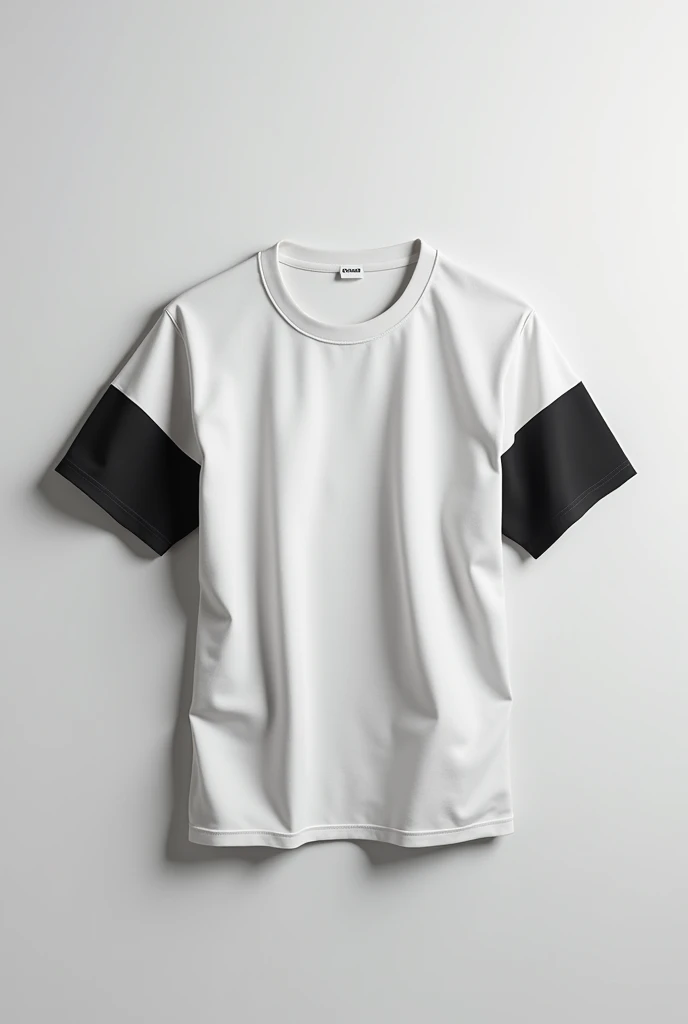 white and black folded cotton thirt shirt mockup design for printing