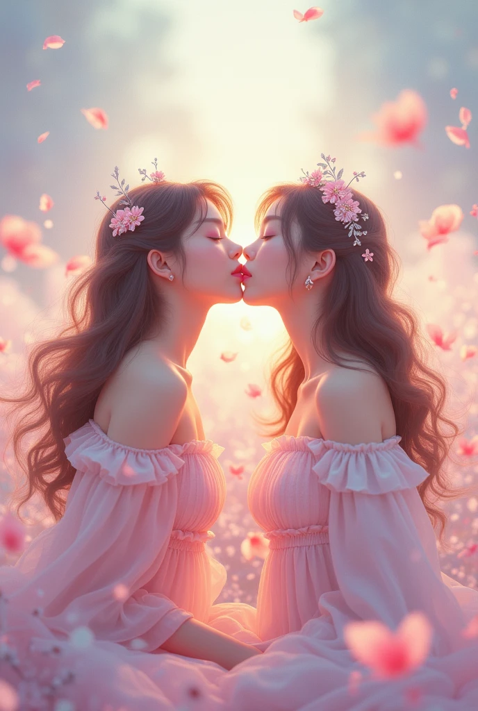 Kpop girl group with cute dreamy concept album cover