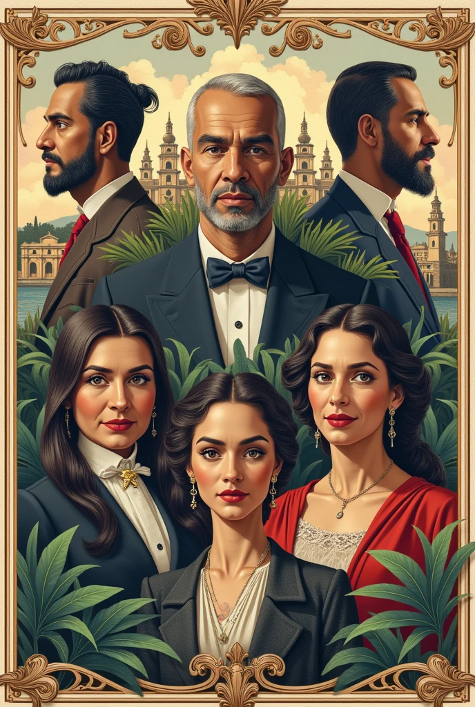 Make me a social sciences cover with the most historical figures of the Dominican Republic