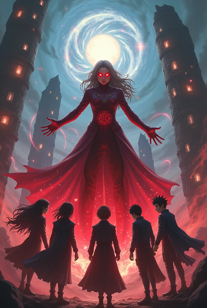 Wanda mom chaos magic scarlet house of M vs Naruto y Sasuke y Sakura y Kakashi sensei Wanda transforms into the scarlet witch 