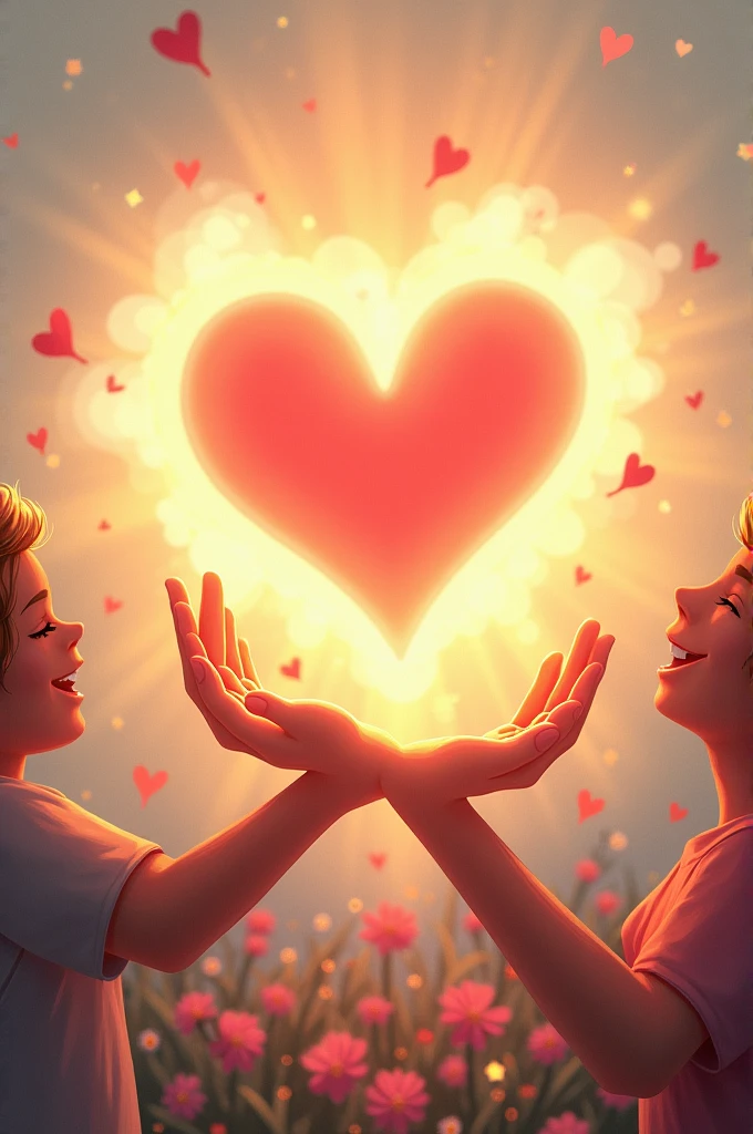 Create an image that encourages giving from the heart