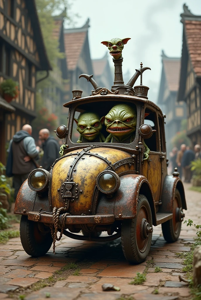 cccp, raw photo cinematic still, rule of thirds, 8k, hdr, baby yoda and mandalorian are visiting his grandma who works in Communist Party office, Soviet Street , cars, undefined