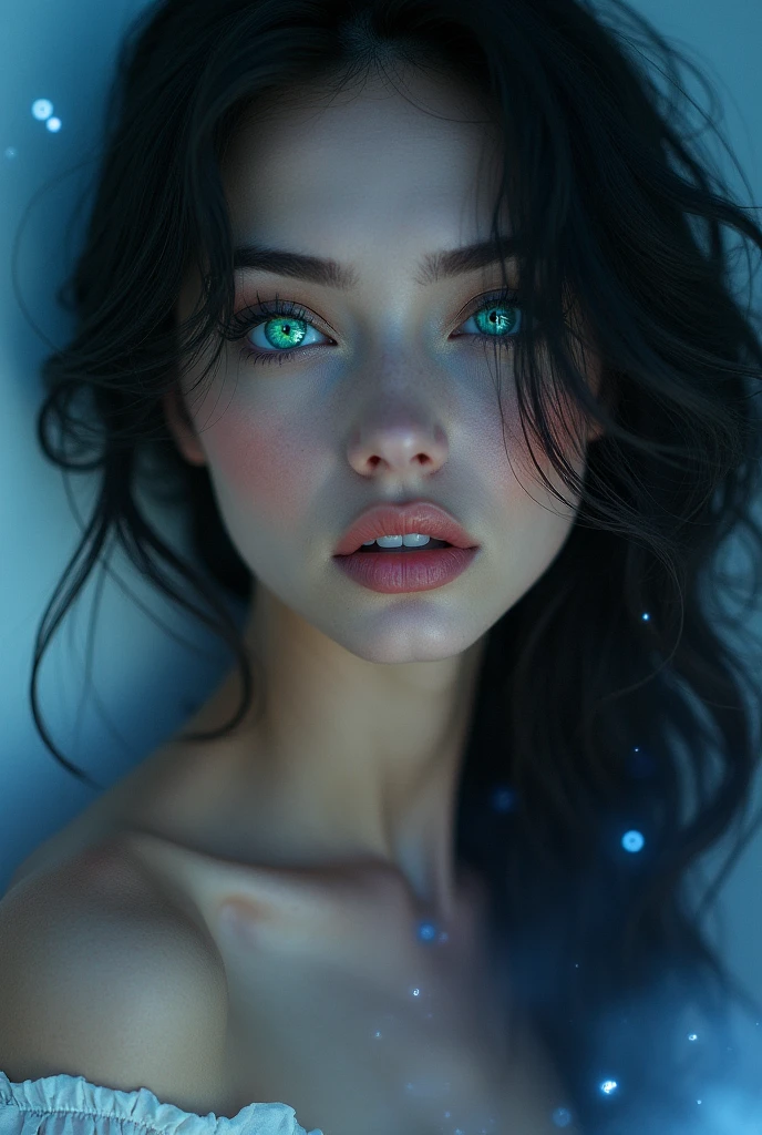 (highres,masterpiece:1.2),(realistic:1.37),(best quality, highres, ultra-detailed, realistic), mesmerizing cyberpunk dark fantasy, Medusa in all her sinister beauty, with six serpent arms gracefully intertwined. (Her radiant eyes:1.6), hypnotic and piercing, capture the essence of a demonic queen. The details of her face, meticulously crafted, reveal every delicate scale and unique pattern. The atmosphere surrounding her is filled with an otherworldly aura, bathed in a mix of neon lights and shadows. The backdrop resembles a movie scene, with hints of an ominous underworld. This portrait presents a close-up shot, focusing on the captivating visage of the goddess, portraying her as a captivating and formidable presence in the realms of darkness, the most beautiful face in the universe, erotic face, sensual face,（NSFW:1.3）high nose, dreamy blue eyes, naked completely, naked breasts