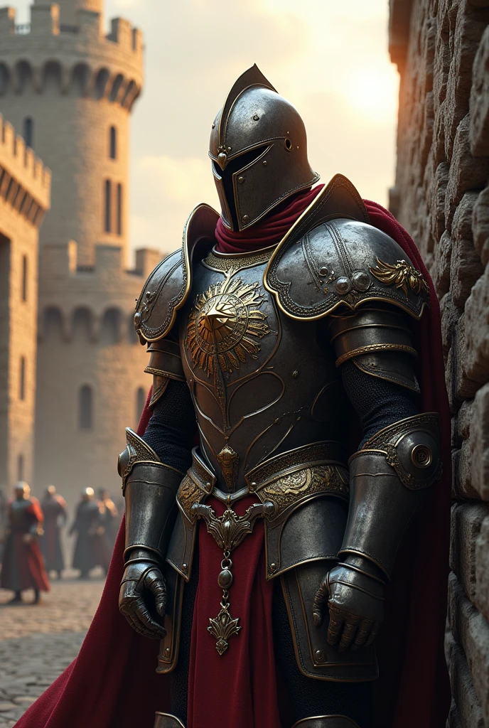 I would like to request an image for an anti-bot screen that will serve as an entry screen before the player opens the game on a Lineage 2 server. The anti-bot is called WarGuard, and the server name is L2Feel.
Please include a hero from Lineage 2 in the image. The style should be medieval and heroic, with a sense of vigilance and security. The WarGuard logo should be prominent, and the overall design should convey protection and strength.
Additionally, please include the text "Advanced Bots Protection" in the image.