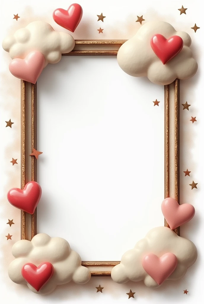 literally, un marco para Photographys con el diseño vintage, with cloud, hearts and stars attached to this, linked to the frame. Marco para png, Photography. Adorno