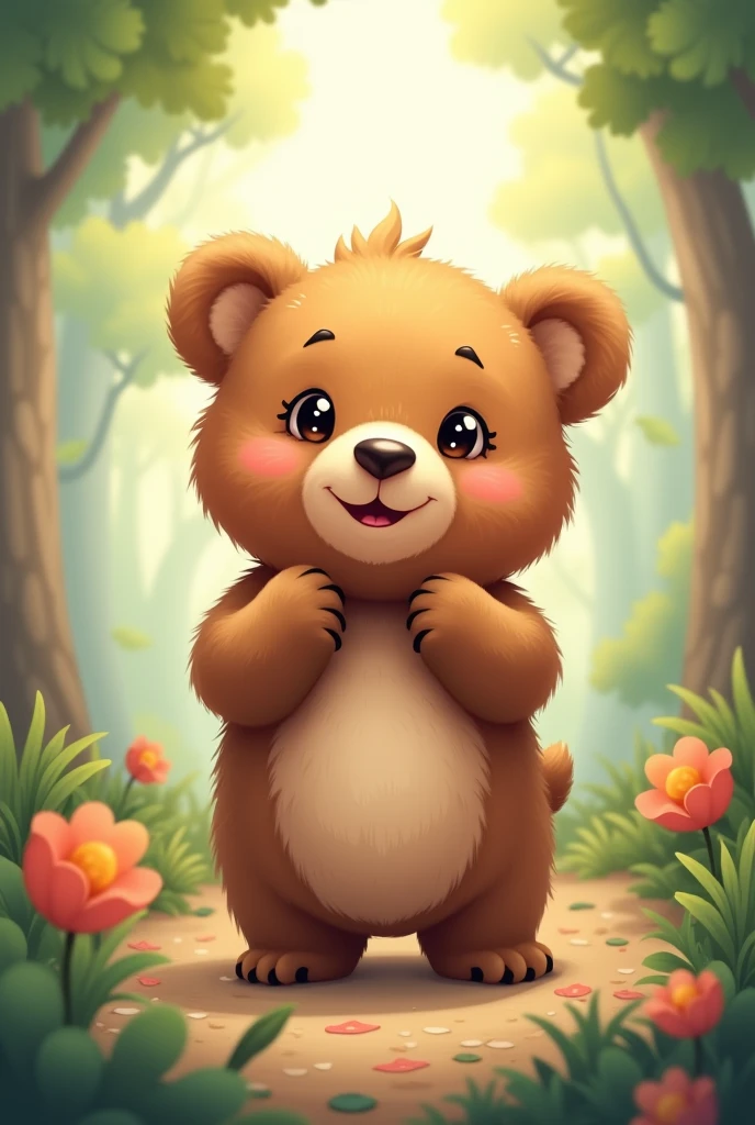 Can you generate me an image of a cute little bear?