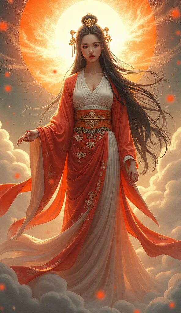 The very beautiful goddess Amaterasu, whole body