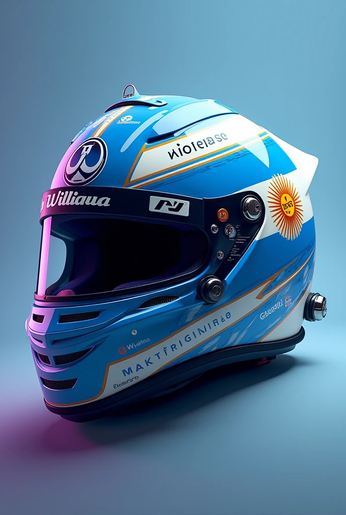 Could you generate the official helmet for the 2024 F1 season of Argentine Franco Colapinto in Williams?