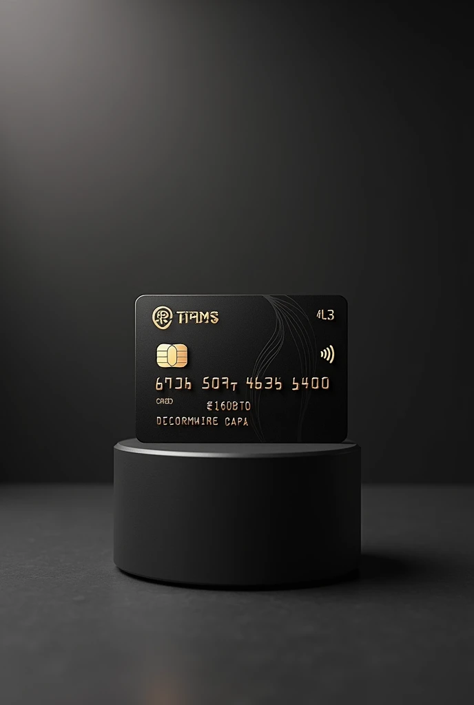 An image of a black premium bank card with a touch of gold