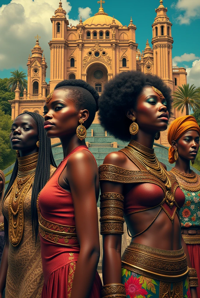 Create art by mixing European and African cultures